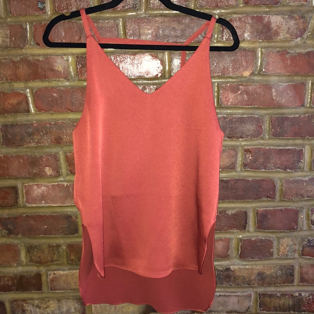Rust tank top with straps across back